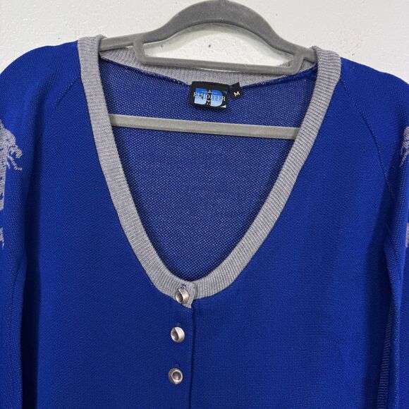 Elhoffer Design Sweater Womens Medium Griffin Cape Cardigan Costume Cosplay Blue - Picture 4 of 13